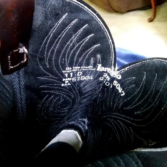 Laredo Men's Leather Western Cowboy Boots Size 11D - Picture 14 of 14